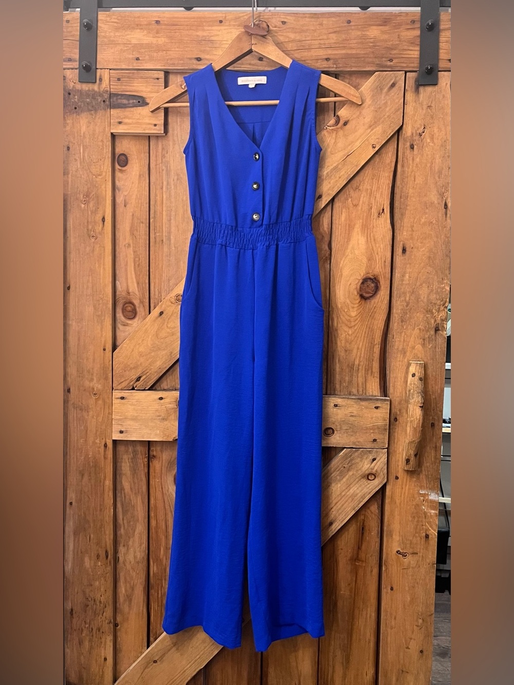 Monteau Los Angeles Cobalt Blue Wide Leg Jumpsuit XS